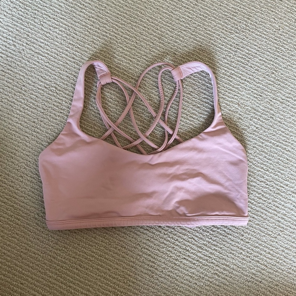 lululemon pink free to be sports bra size 6
